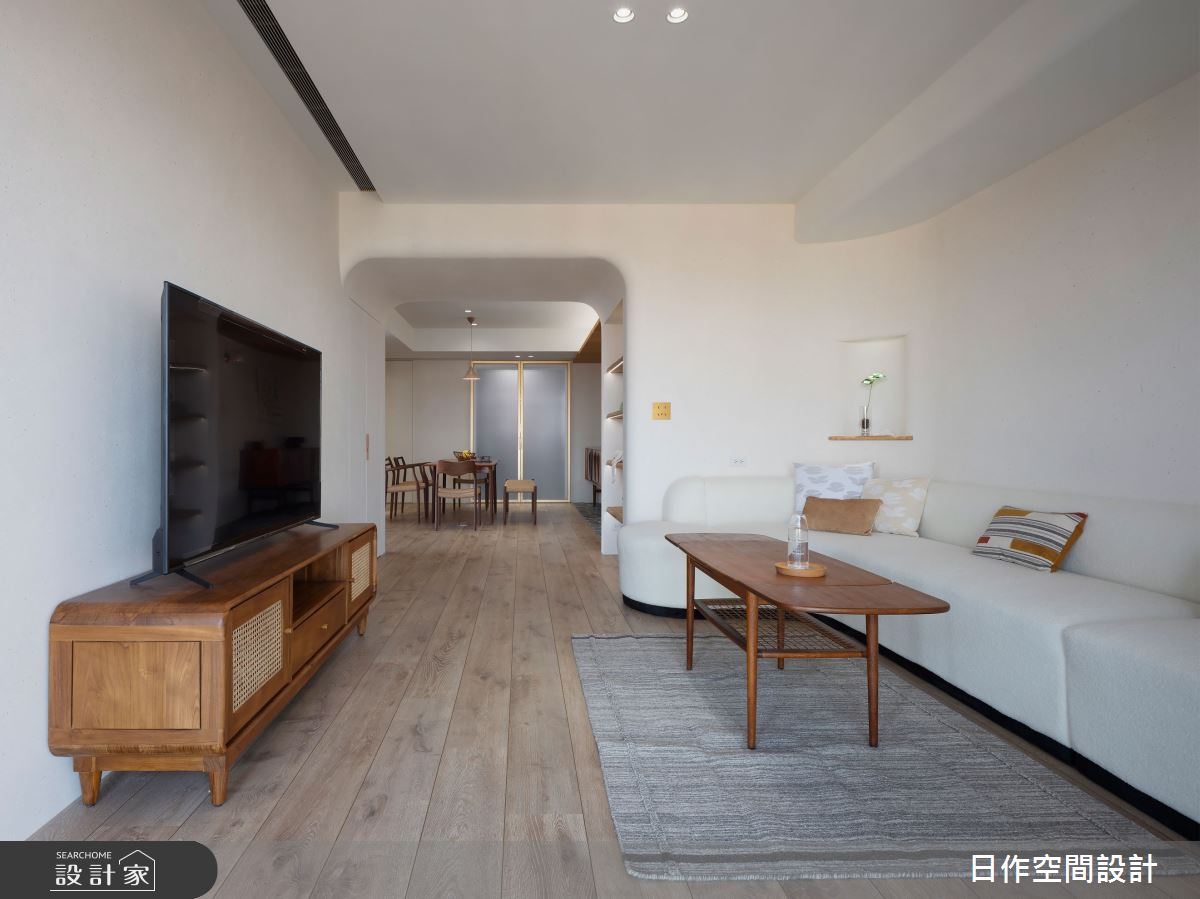 45坪新成屋(5年以下)＿日式無印風客廳案例圖片＿日作空間設計有限公司＿日作_70.minä。織穴之家之18