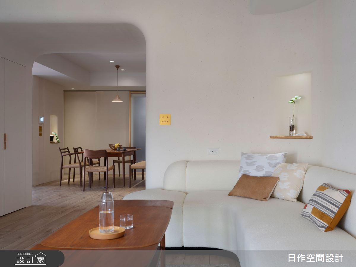 45坪新成屋(5年以下)＿日式無印風客廳案例圖片＿日作空間設計有限公司＿日作_70.minä。織穴之家之19
