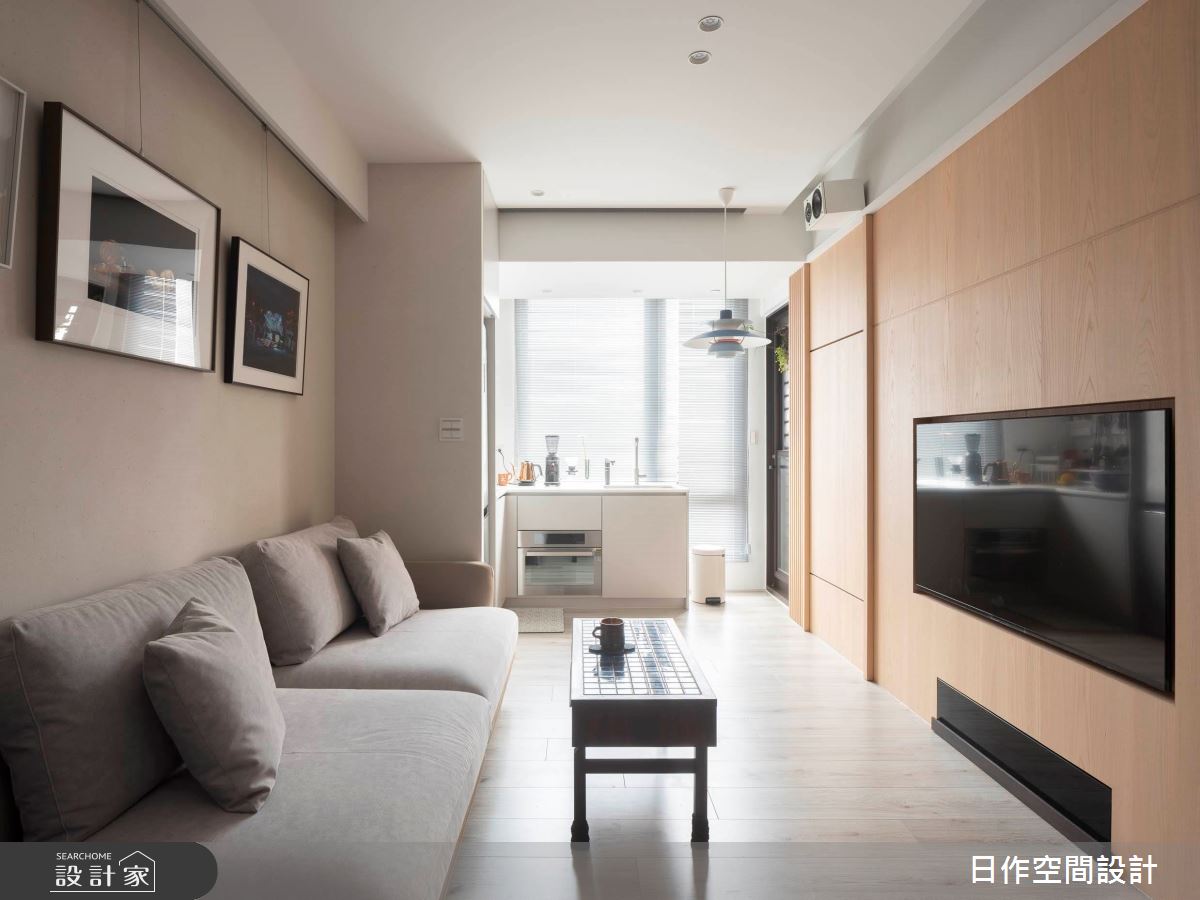預售屋＿北歐風客廳廚房案例圖片＿日作空間設計有限公司＿日作_74之6