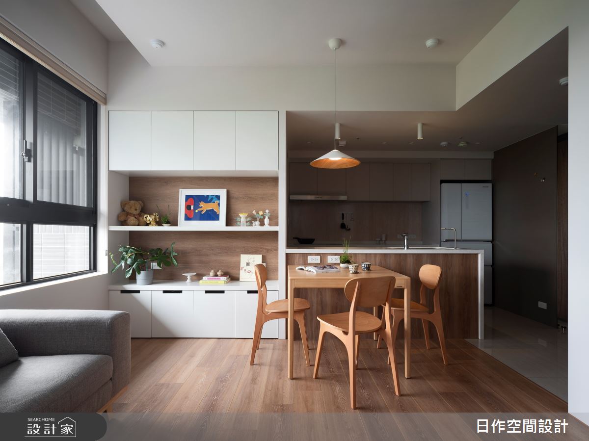 18坪預售屋＿日式無印風客廳餐廳廚房中島案例圖片＿日作空間設計有限公司＿日作_76之9