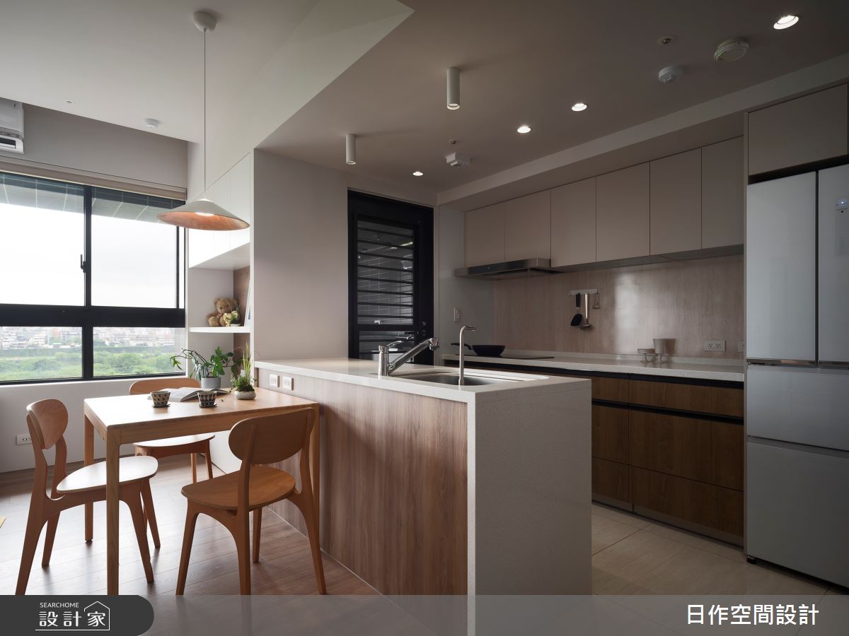 18坪預售屋＿日式無印風餐廳廚房中島案例圖片＿日作空間設計有限公司＿日作_76之7
