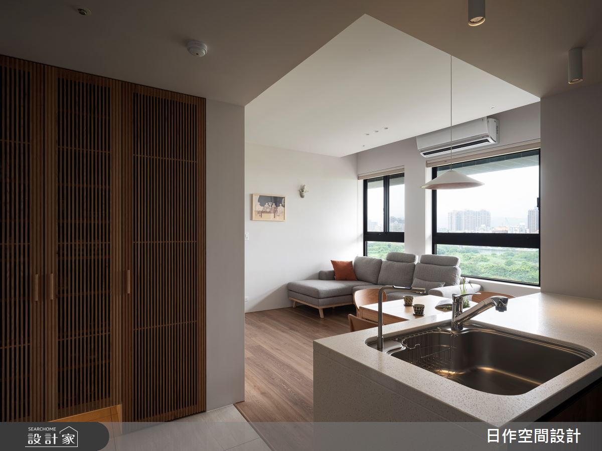18坪預售屋＿日式無印風客廳中島案例圖片＿日作空間設計有限公司＿日作_76之1