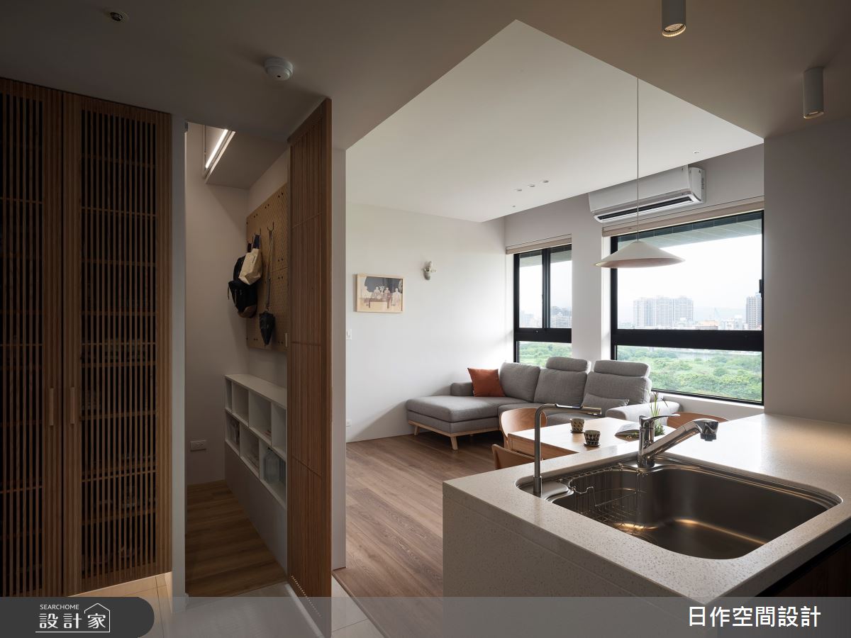 18坪預售屋＿日式無印風客廳儲藏室中島案例圖片＿日作空間設計有限公司＿日作_76之3