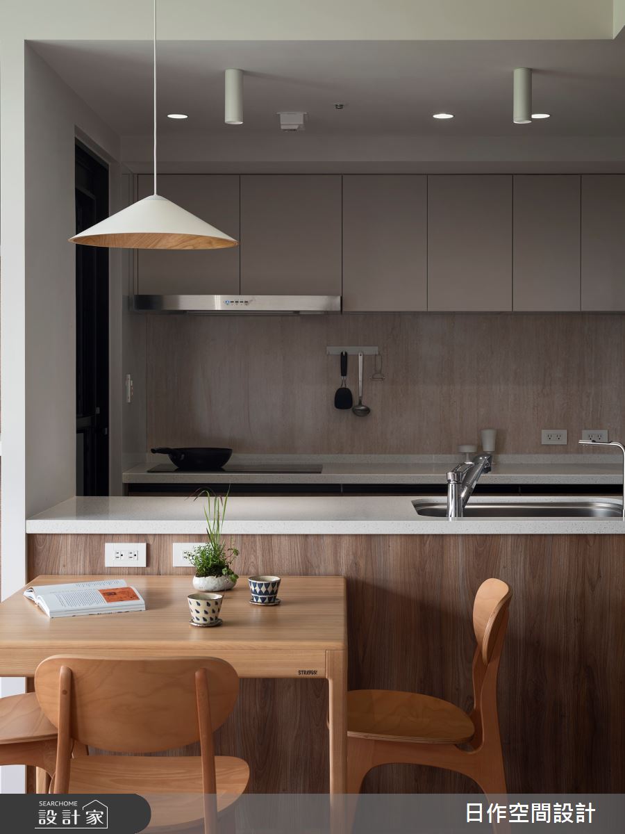 18坪預售屋＿日式無印風餐廳廚房中島案例圖片＿日作空間設計有限公司＿日作_76之13