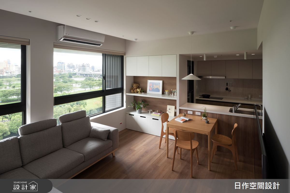 18坪預售屋＿日式無印風客廳餐廳廚房中島案例圖片＿日作空間設計有限公司＿日作_76之8
