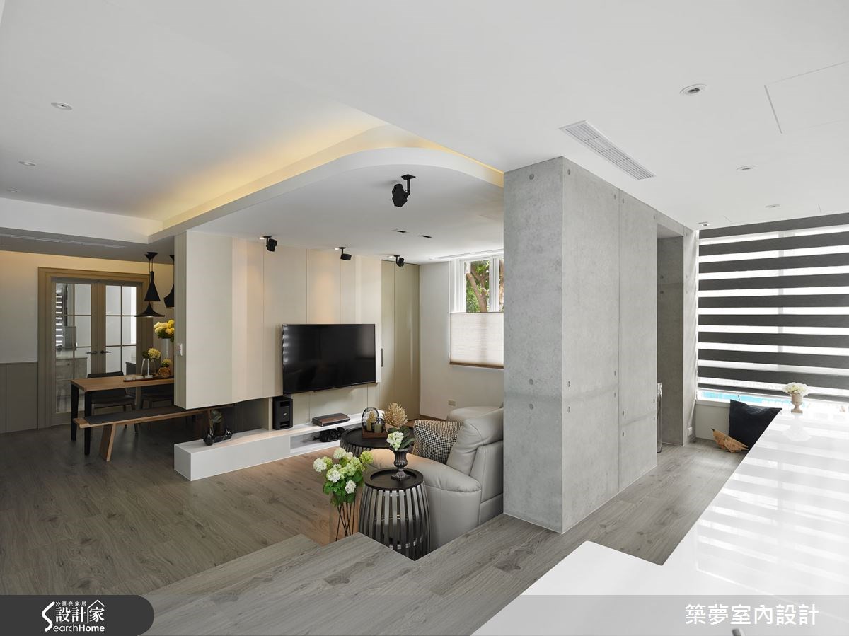 25坪老屋(16~30年)＿混搭風客廳餐廳案例圖片＿築夢室內設計＿築夢_01之4