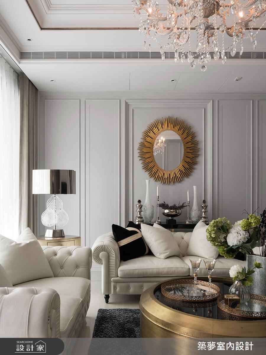 80坪新成屋(5年以下)＿新古典客廳案例圖片＿築夢室內設計＿築夢_10之3