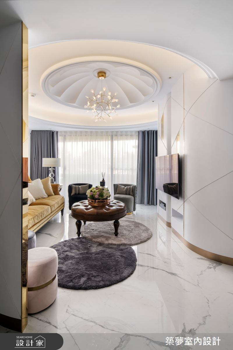 70坪新成屋(5年以下)＿新古典客廳案例圖片＿築夢室內設計＿築夢_15之1