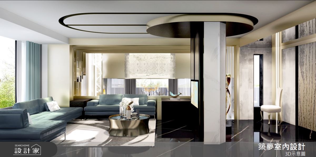 200坪中古屋(5~15年)＿奢華風客廳案例圖片＿築夢室內設計＿築夢_17之1