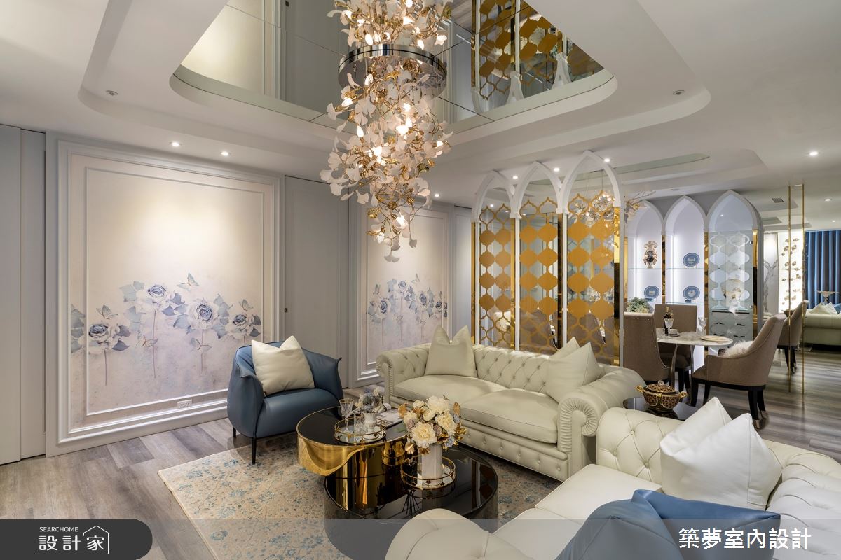 60坪老屋(31~40年)＿奢華風客廳案例圖片＿築夢室內設計＿築夢_18之8