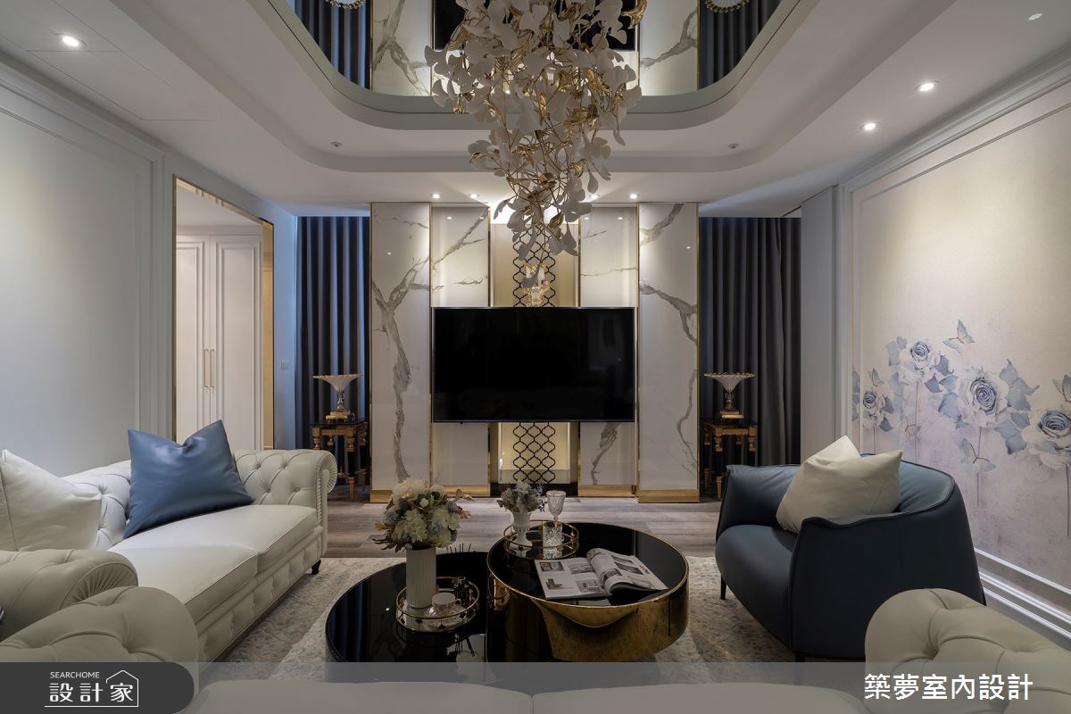 60坪老屋(31~40年)＿奢華風客廳案例圖片＿築夢室內設計＿築夢_18之13
