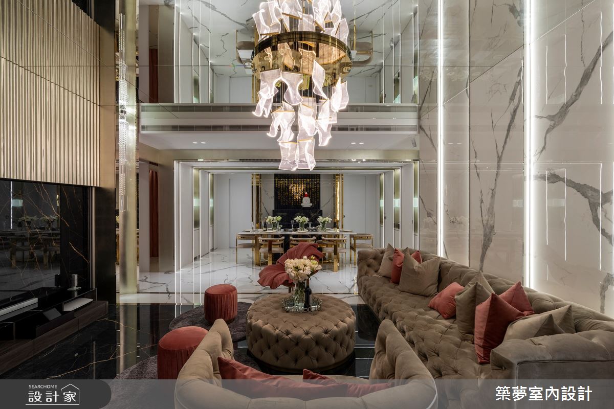 80坪新成屋(5年以下)＿奢華風客廳餐廳走廊案例圖片＿築夢室內設計＿築夢_19之3