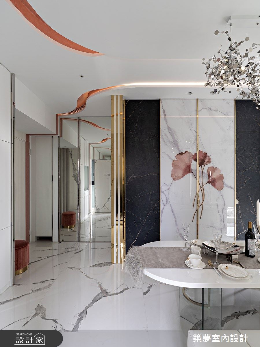 25坪新成屋(5年以下)＿新古典玄關客廳餐廳廚房案例圖片＿築夢室內設計＿築夢_21之2