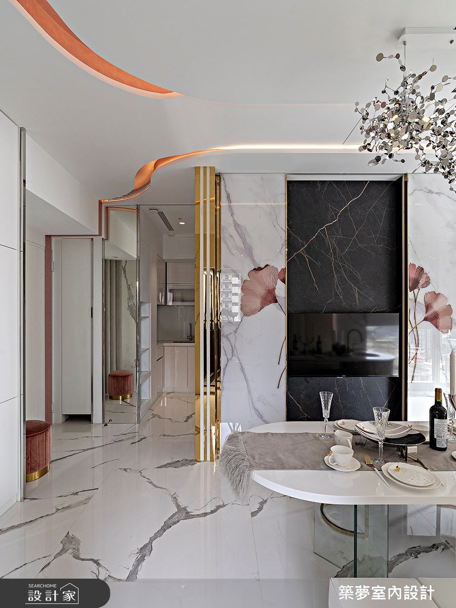 25坪新成屋(5年以下)＿新古典玄關客廳餐廳廚房案例圖片＿築夢室內設計＿築夢_21之3