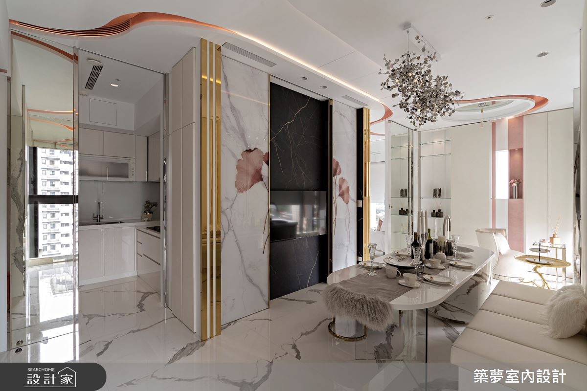 25坪新成屋(5年以下)＿新古典玄關客廳餐廳廚房案例圖片＿築夢室內設計＿築夢_21之4