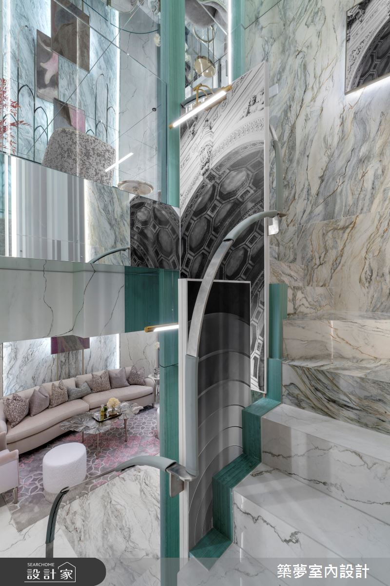 80坪老屋(16~30年)＿奢華風客廳樓梯案例圖片＿築夢室內設計＿築夢_28之14