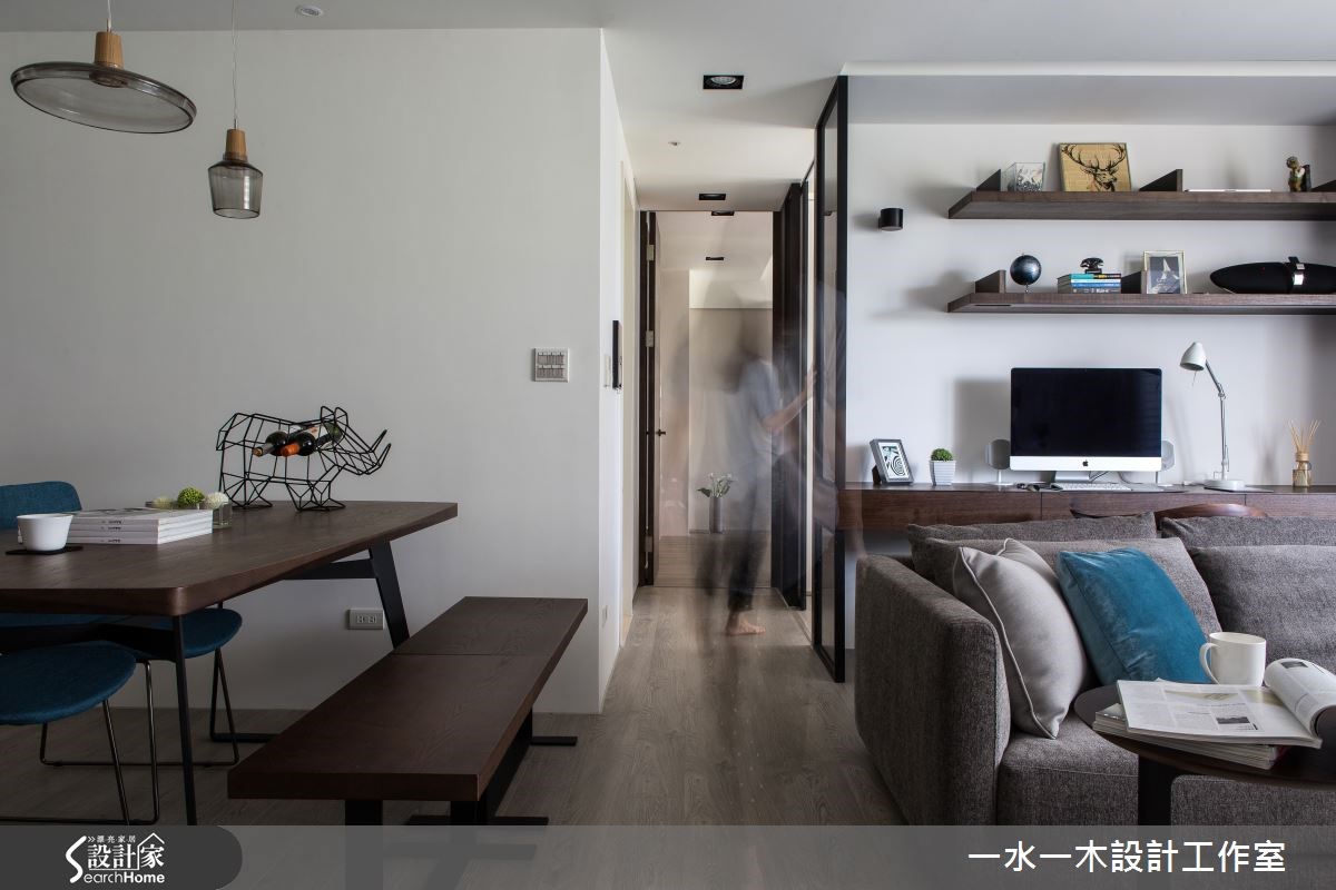 28坪新成屋(5年以下)＿簡約風書房走廊案例圖片＿一水一木設計工作室＿一水一木_02之3