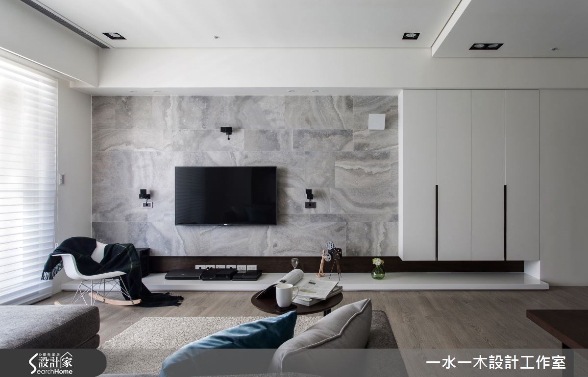 28坪新成屋(5年以下)＿簡約風客廳案例圖片＿一水一木設計工作室＿一水一木_02之4