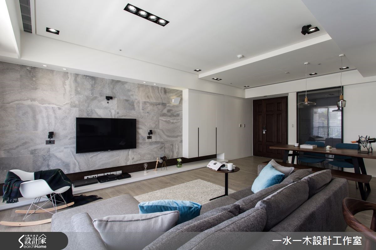 28坪新成屋(5年以下)＿簡約風玄關客廳案例圖片＿一水一木設計工作室＿一水一木_02之5