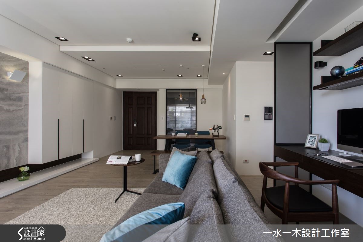 28坪新成屋(5年以下)＿簡約風玄關客廳餐廳案例圖片＿一水一木設計工作室＿一水一木_02之6