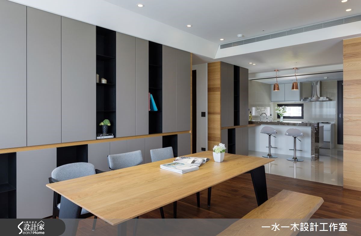 50坪新成屋(5年以下)＿簡約風餐廳廚房吧檯案例圖片＿一水一木設計工作室＿一水一木_05之7