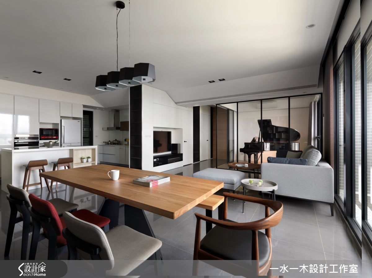 33坪新成屋(5年以下)＿北歐風客廳餐廳廚房吧檯案例圖片＿一水一木設計工作室＿一水一木_14之8