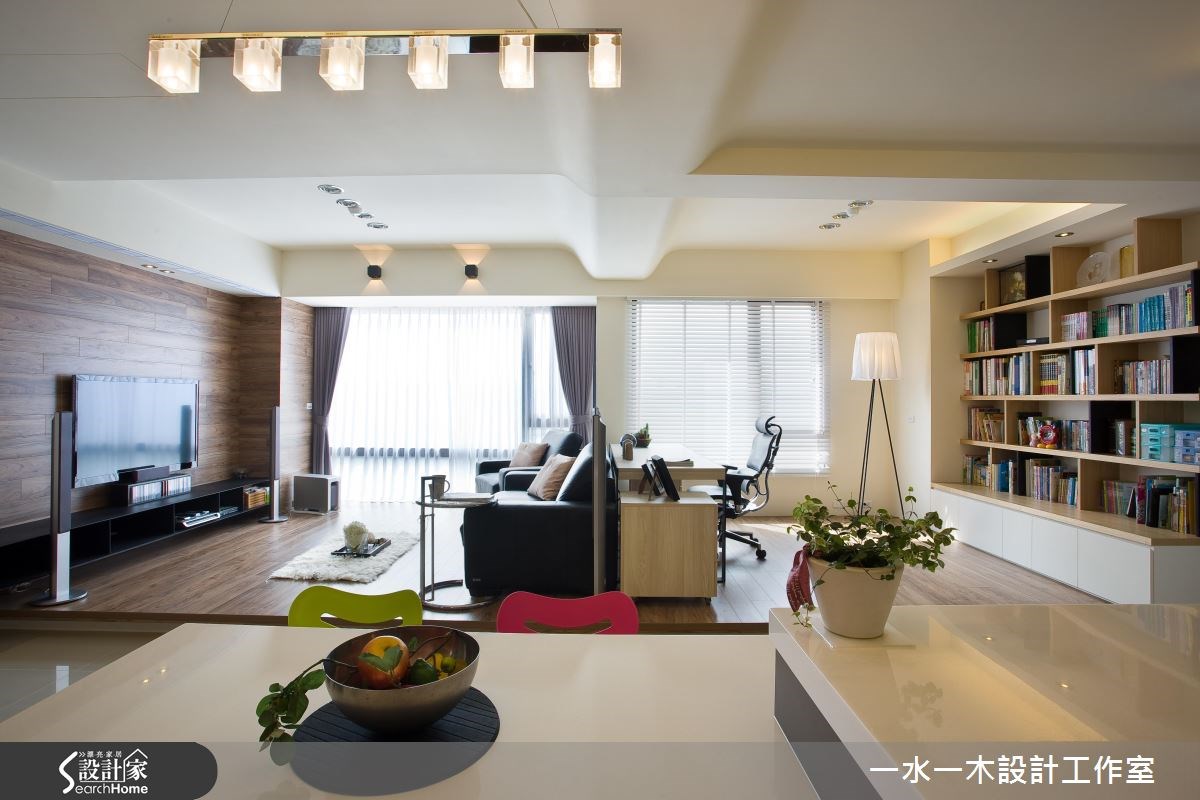 34坪新成屋(5年以下)＿北歐風客廳書房案例圖片＿一水一木設計工作室＿一水一木_24之7