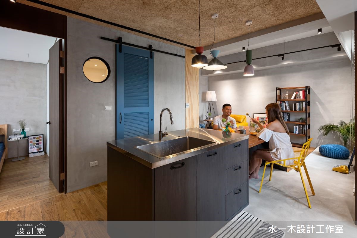 19坪新成屋(5年以下)＿工業風吧檯中島案例圖片＿一水一木設計工作室＿一水一木_30之15