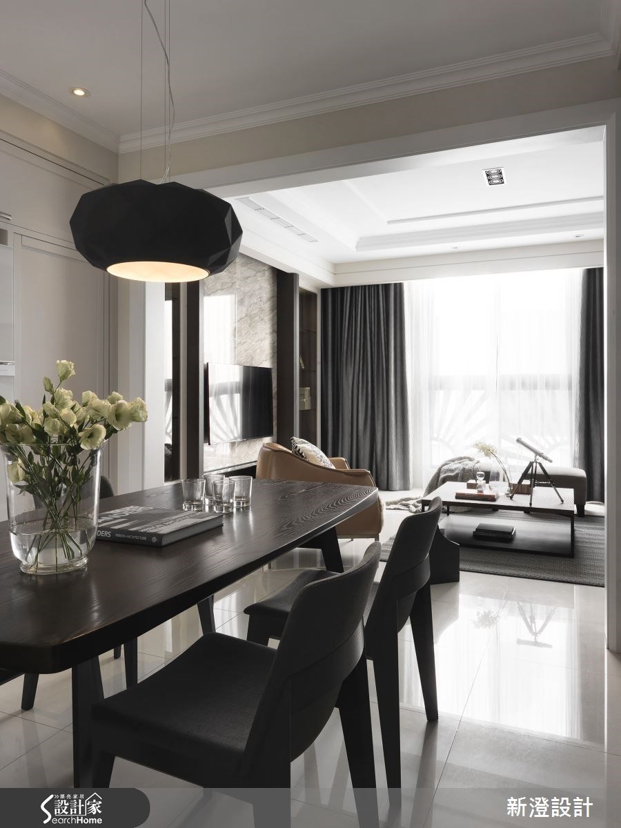 50坪預售屋＿美式風客廳餐廳案例圖片＿新澄設計＿新澄_15之5