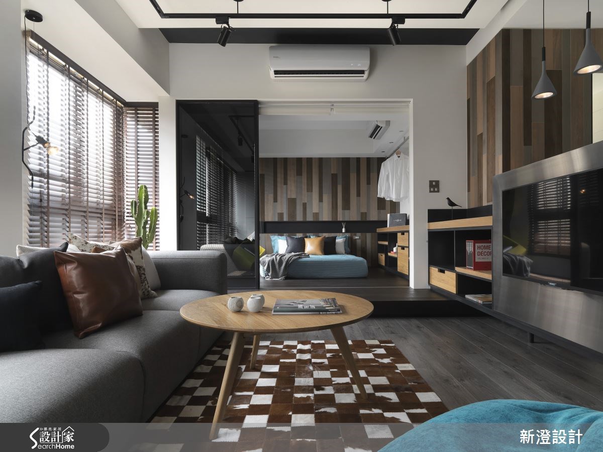 28坪新成屋(5年以下)＿現代風客廳臥室案例圖片＿新澄設計＿新澄_20之3