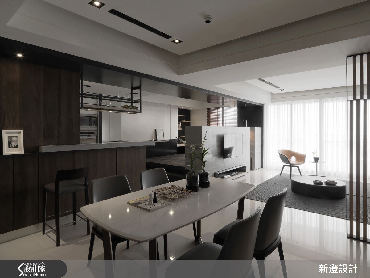 63坪預售屋＿人文禪風客廳餐廳吧檯案例圖片＿新澄設計＿新澄_22之10
