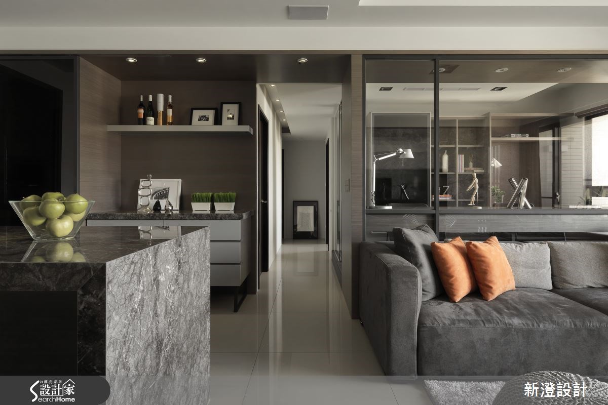 42坪預售屋＿現代風客廳吧檯走廊案例圖片＿新澄設計＿新澄_09之4
