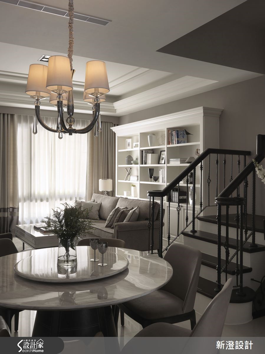 52坪新成屋(5年以下)＿新古典客廳餐廳樓梯案例圖片＿新澄設計＿新澄_10之9