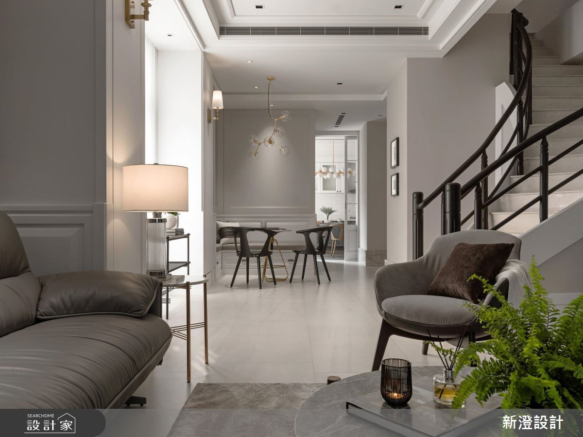 80坪中古屋(5~15年)＿美式風客廳樓梯案例圖片＿新澄設計＿新澄_37之2