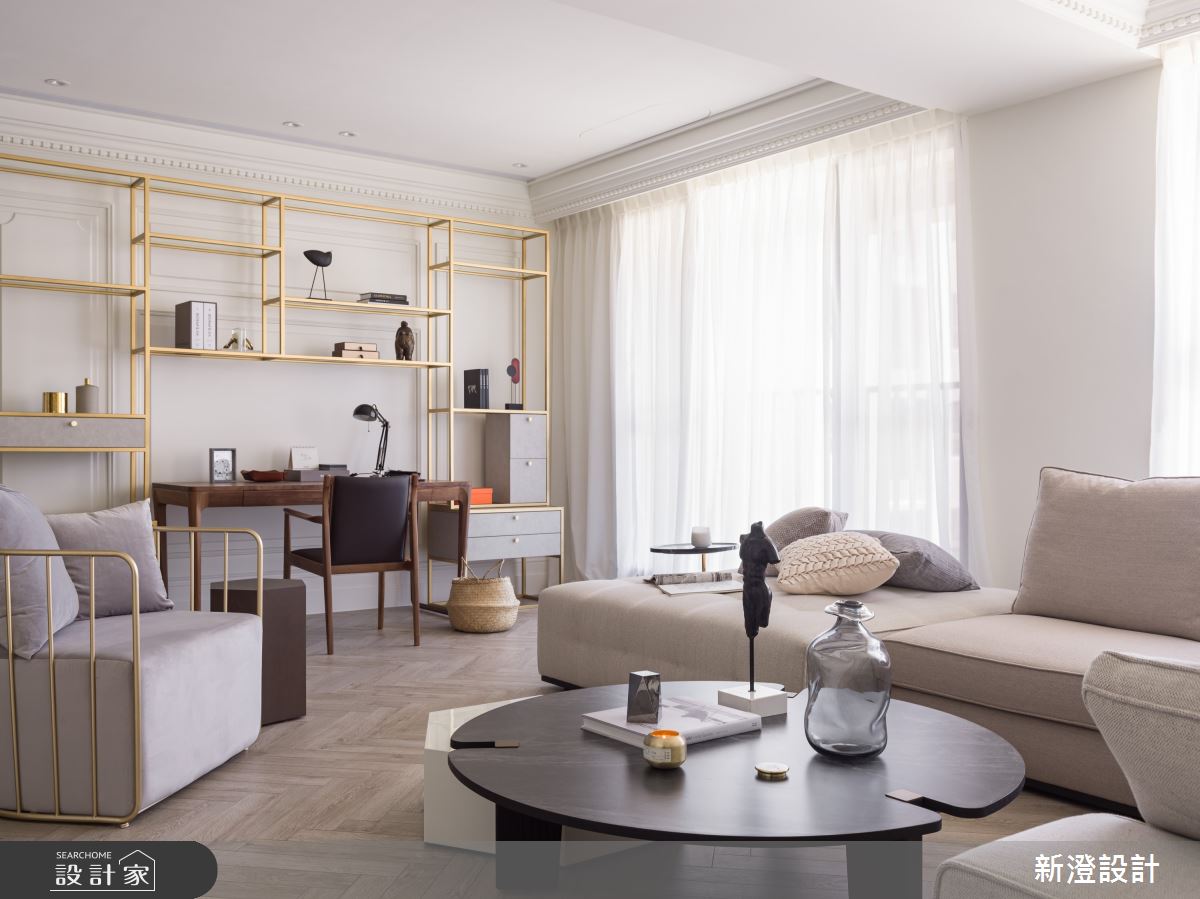 35坪新成屋(5年以下)＿美式風客廳工作區案例圖片＿新澄設計＿新澄_47之6
