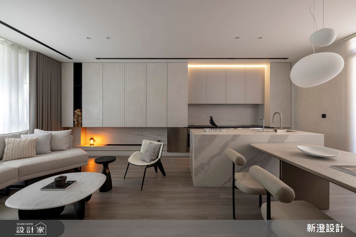 87坪新成屋(5年以下)＿現代風客廳餐廳中島案例圖片＿新澄設計＿新澄_73之6