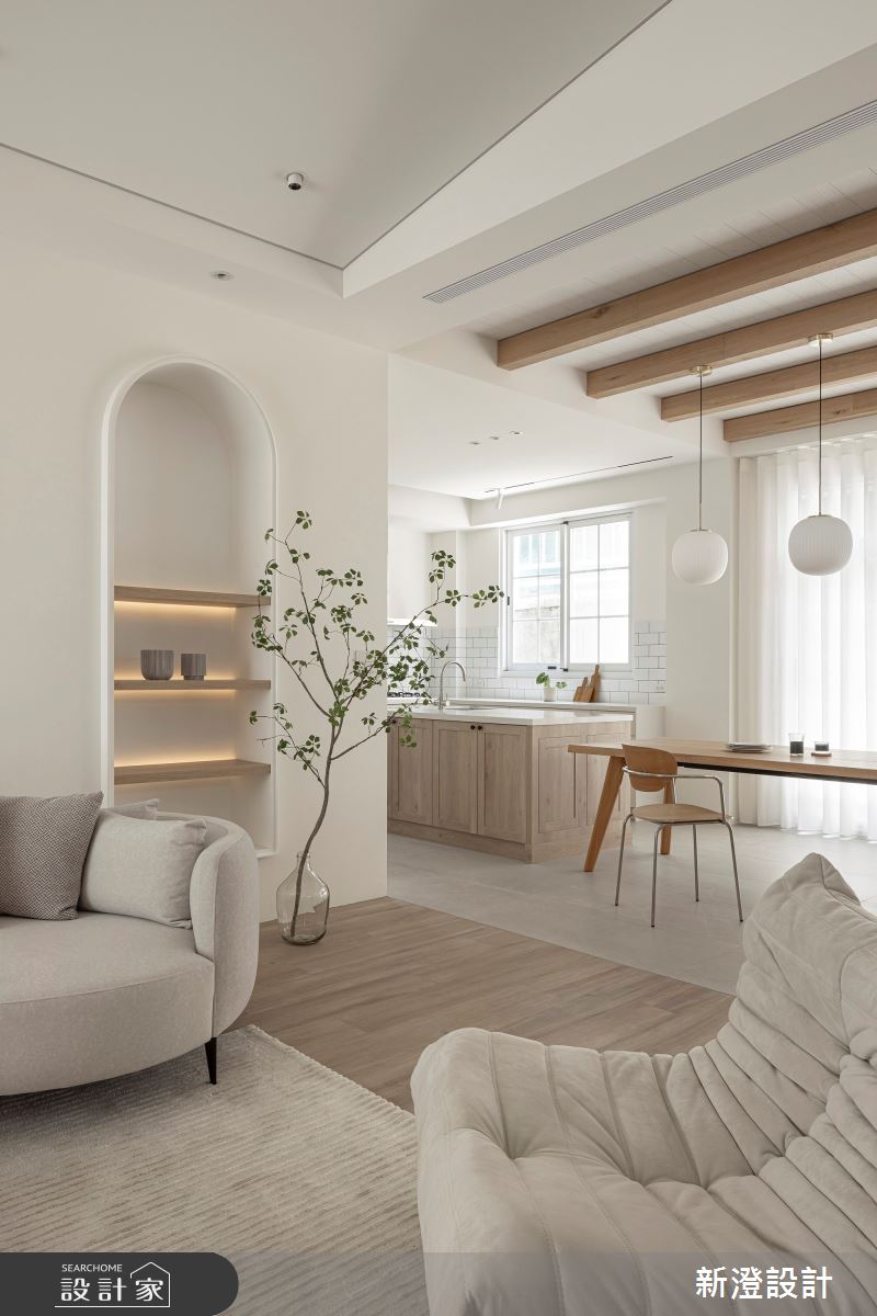 101坪老屋(31~40年)＿現代風客廳餐廳廚房中島案例圖片＿新澄設計＿新澄_74之18
