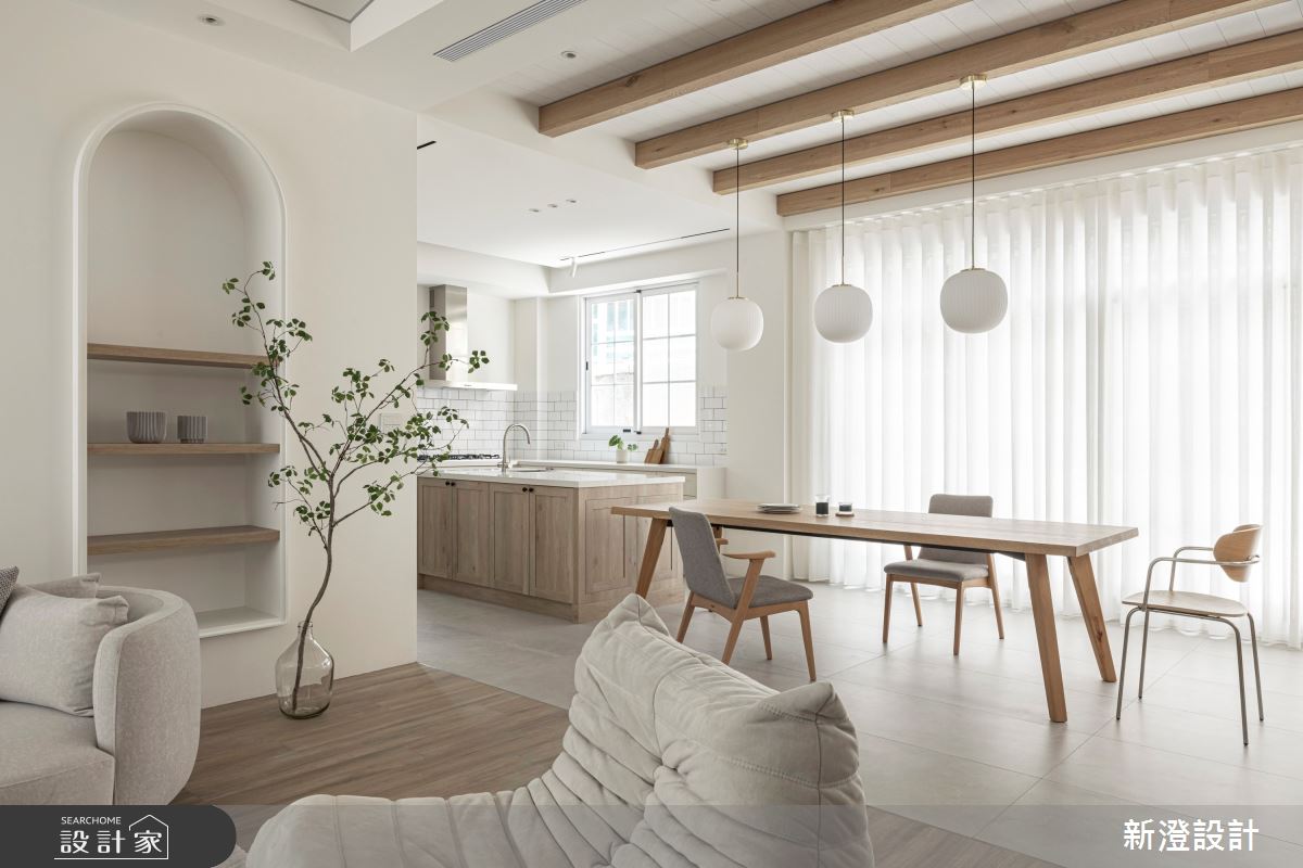 101坪老屋(31~40年)＿現代風客廳餐廳廚房中島案例圖片＿新澄設計＿新澄_74之19