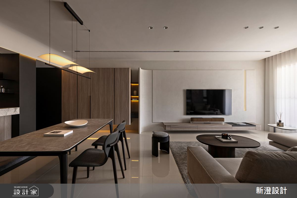 37坪新成屋(5年以下)＿現代風客廳餐廳案例圖片＿新澄設計＿新澄_75之5