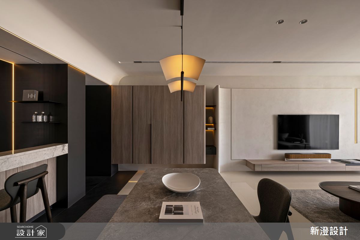 37坪新成屋(5年以下)＿現代風客廳餐廳吧檯案例圖片＿新澄設計＿新澄_75之6