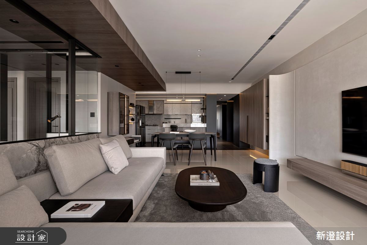 37坪新成屋(5年以下)＿現代風玄關客廳餐廳廚房案例圖片＿新澄設計＿新澄_75之8