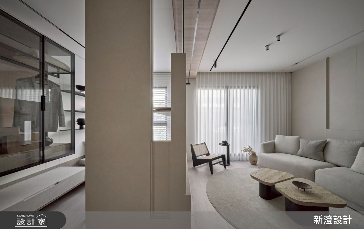28坪預售屋＿侘寂風客廳更衣間案例圖片＿新澄設計＿新澄_80之8