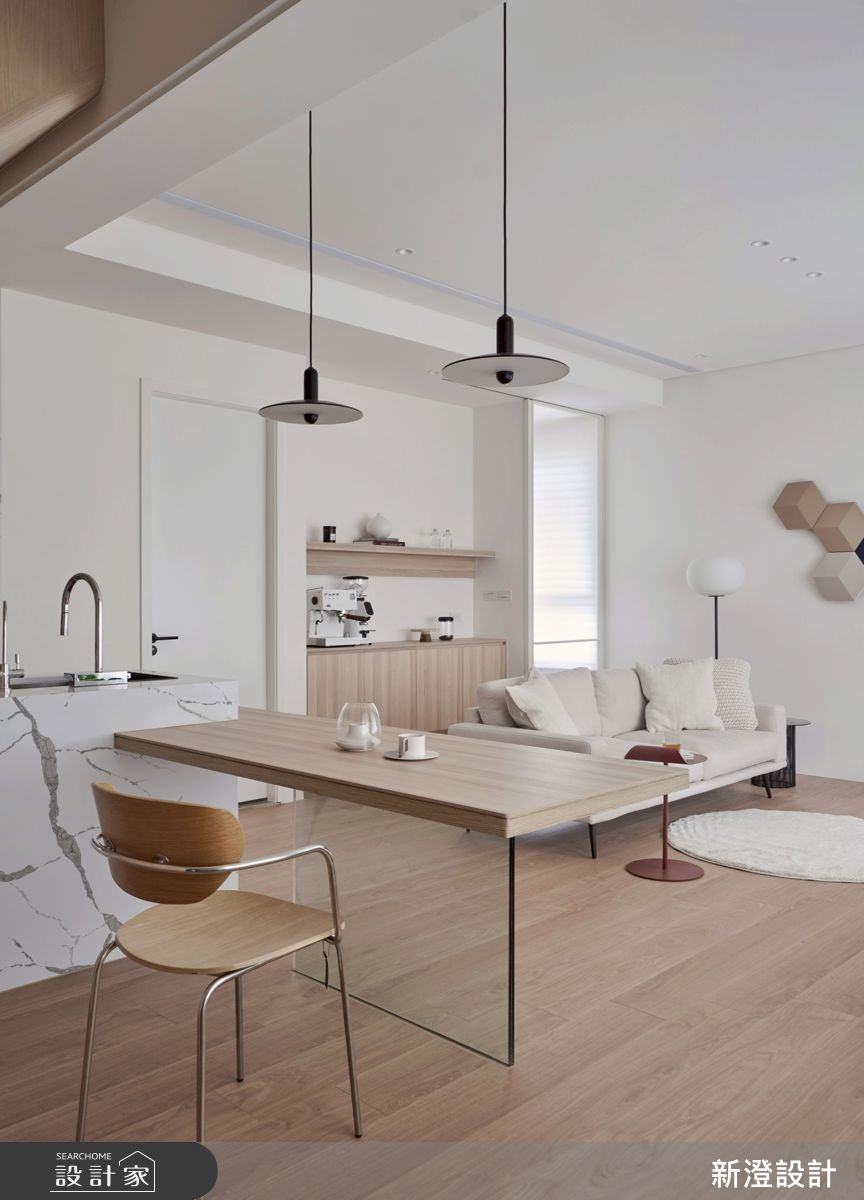 28坪新成屋(5年以下)＿北歐簡約風客廳餐廳中島案例圖片＿新澄設計＿新澄_81之5