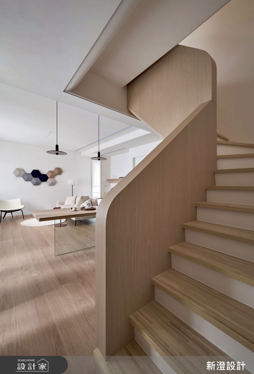28坪新成屋(5年以下)＿北歐簡約風樓梯案例圖片＿新澄設計＿新澄_81之22
