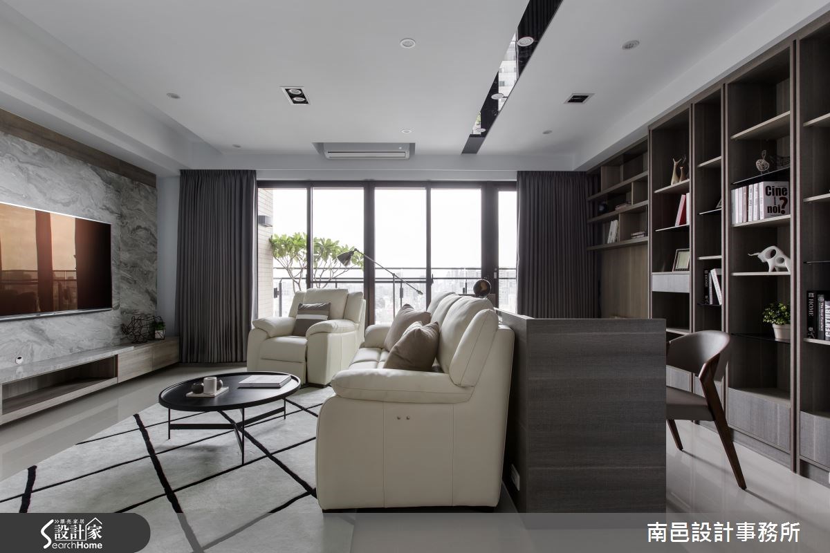 32坪新成屋(5年以下)＿現代風客廳書房案例圖片＿南邑設計事務所＿南邑_16之6