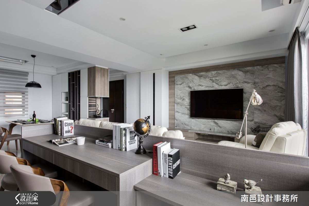 32坪新成屋(5年以下)＿現代風客廳書房案例圖片＿南邑設計事務所＿南邑_16之8