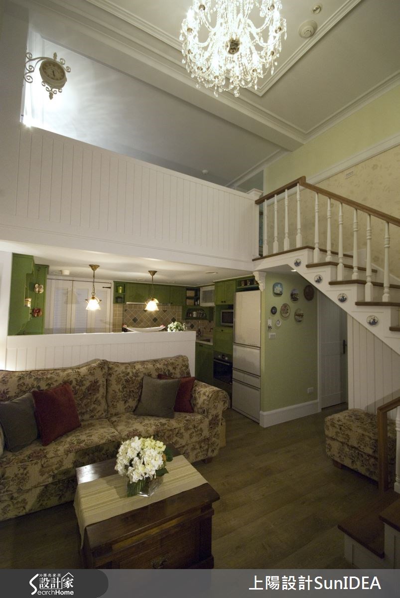 10坪預售屋＿鄉村風客廳樓梯案例圖片＿上陽設計＿上陽_01之2