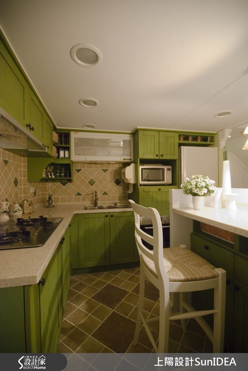 10坪預售屋＿鄉村風廚房案例圖片＿上陽設計＿上陽_01之10