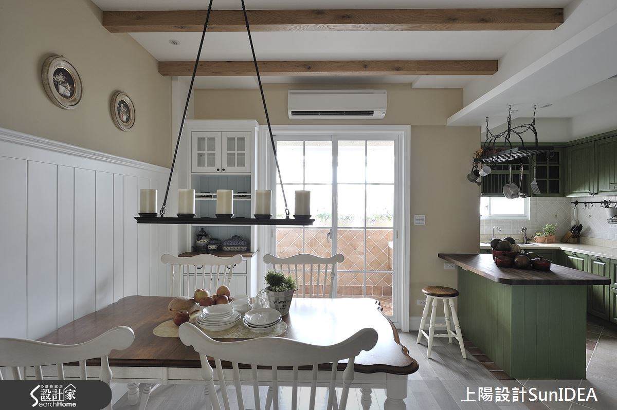35坪老屋(16~30年)＿鄉村風餐廳廚房吧檯案例圖片＿上陽設計＿上陽_13之12