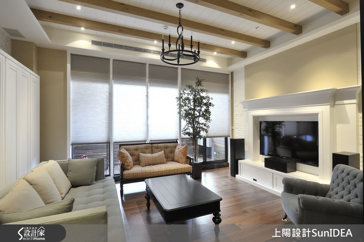 17坪新成屋(5年以下)＿鄉村風客廳案例圖片＿上陽設計＿上陽_17之6